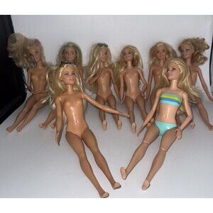 Eight 8 Mattel Barbie 11 inch Fashion Dolls